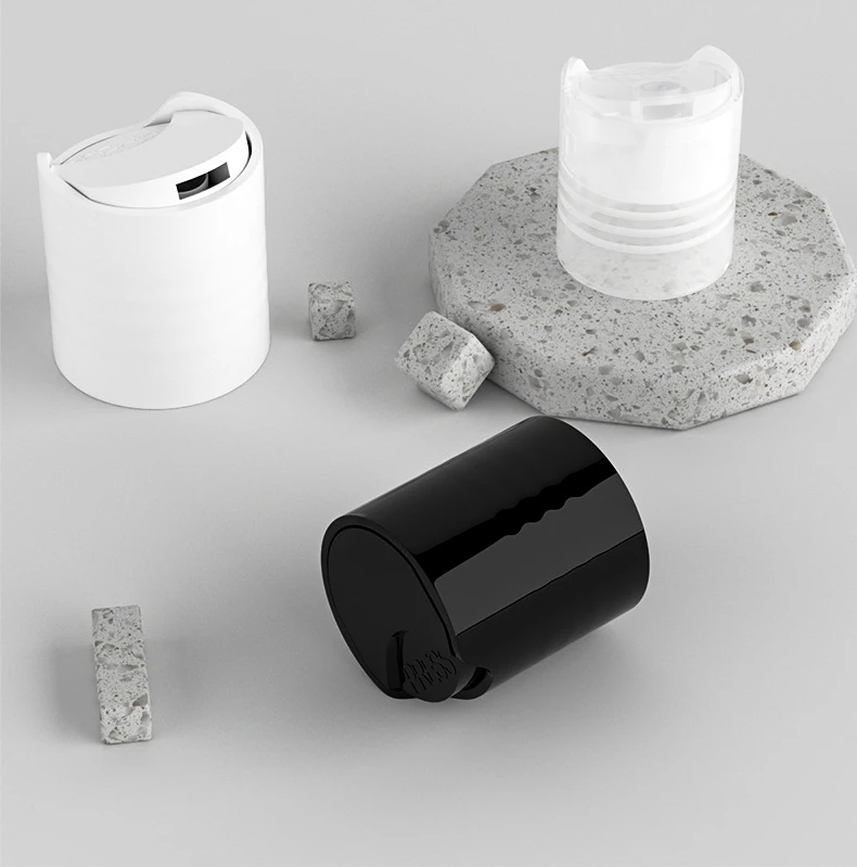 

hair shower cap plastic bottle with disc top cap and push pull plastic cap
