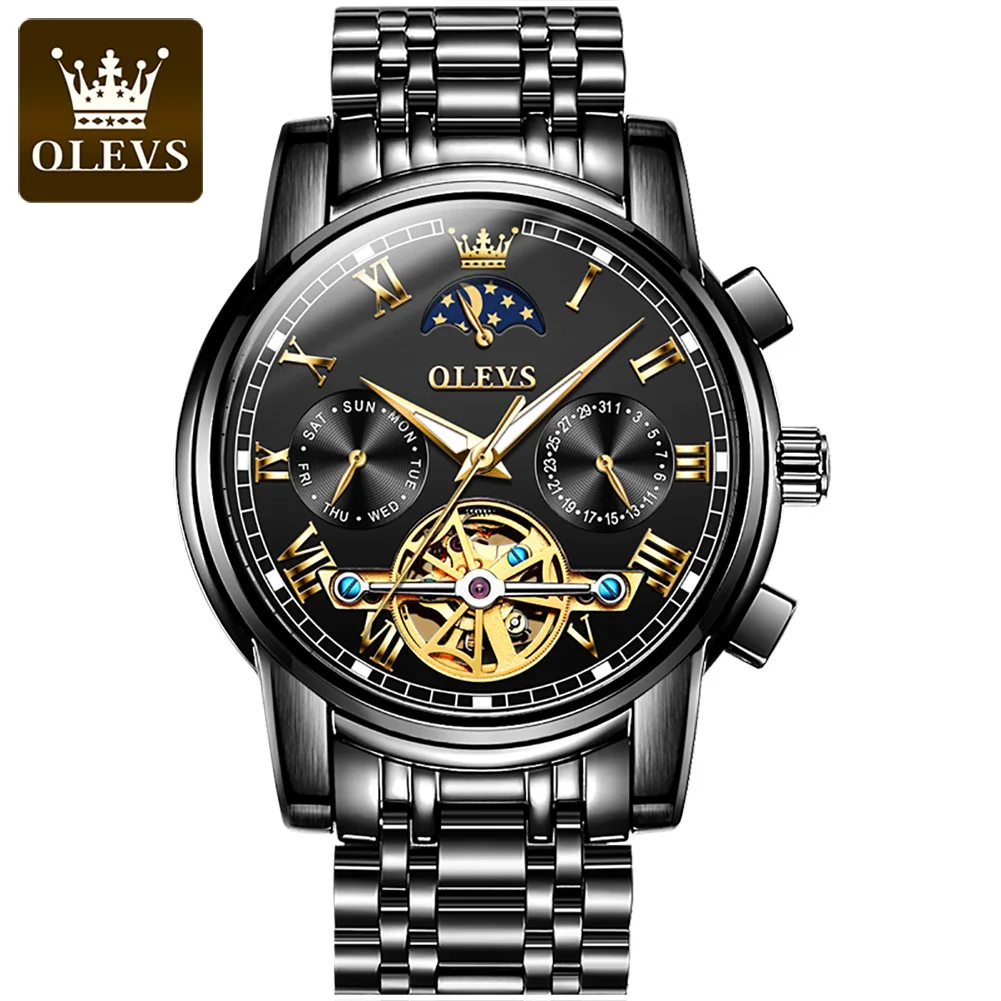 Men Hand Watch OLEVS 6617 Automatic Mechanical Montre Homme Watch Fashion Business  Relogio Masculino Wrist Mechanical Watch