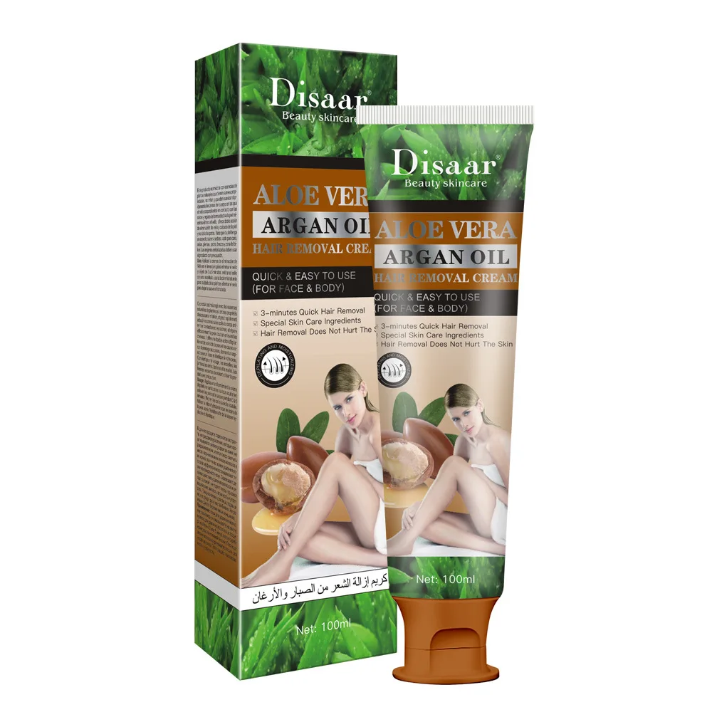 

Wholesale Aloe Vera Argan Oil Body Face Armpit Pubic Permanent Hair Removal Cream for Men and Women