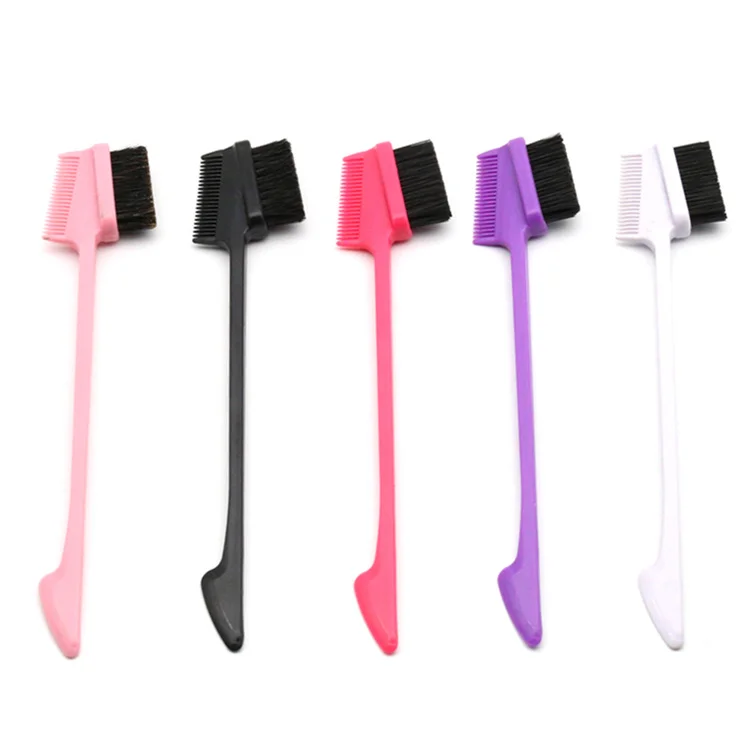 

Wholesale Price Good Quality Custom Double Side Edge Control Brush For Eyebrow Eyelash, Color like picture