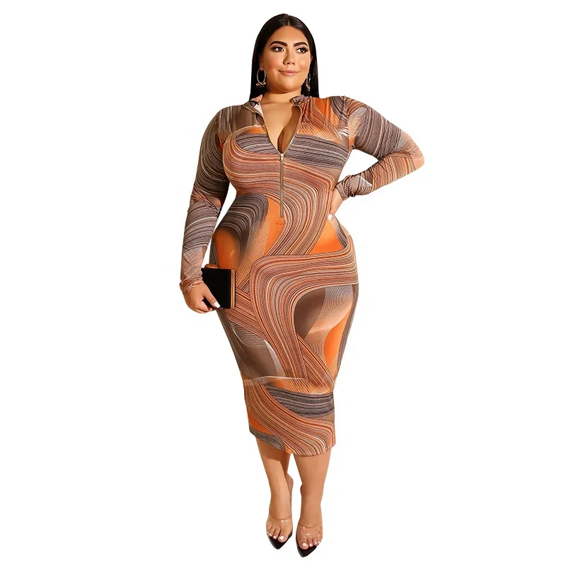 

New Plus Size Tight Casual Women Dresses Maxi For Wholesale, As image
