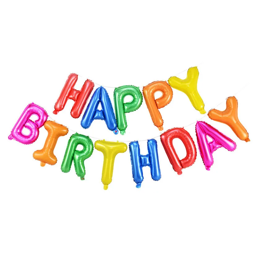 

Wholesale Colorful Happy Birthday Balloons Letter Balloon Fashionable Party Decorations