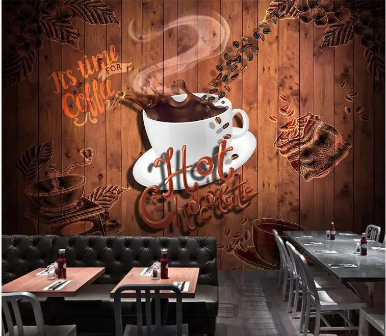 New Designs Coffee Shop Wall Mural Self Adhesive Vinyl Pvc Wallpaper ...