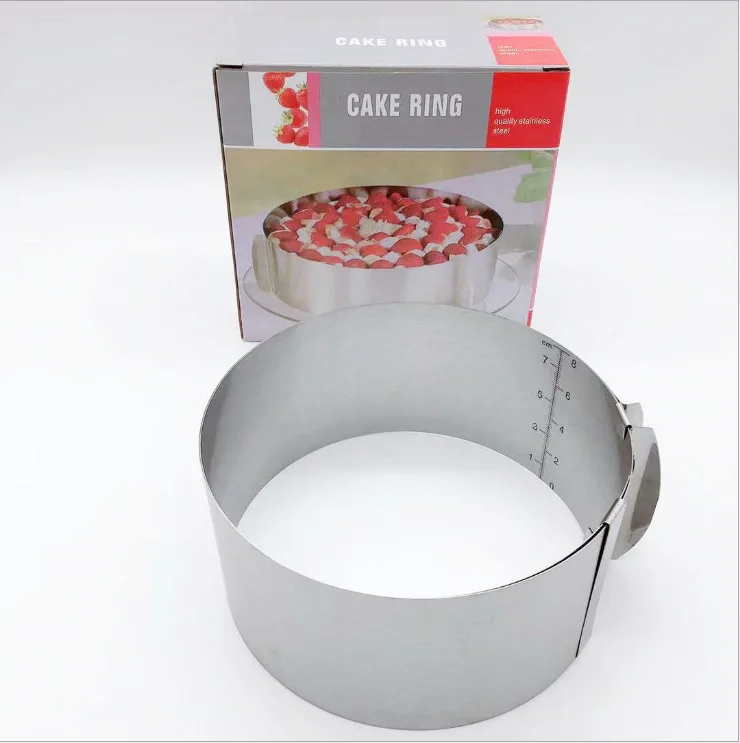 

T58 Stainless steel adjustable cake mousse ring telescopic cake mold for baking tool