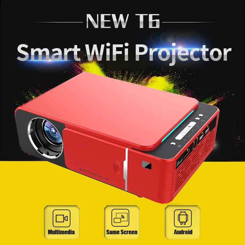 2020 T6 Rohs Smart Digital Big Screen 170 Inch Lcd Panel Lumens Projectors Machine With Sound