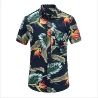 

Hot Selling Summer Men's Hawaii Shirts Short Sleeve Floral Printed Casual Shirts For Men