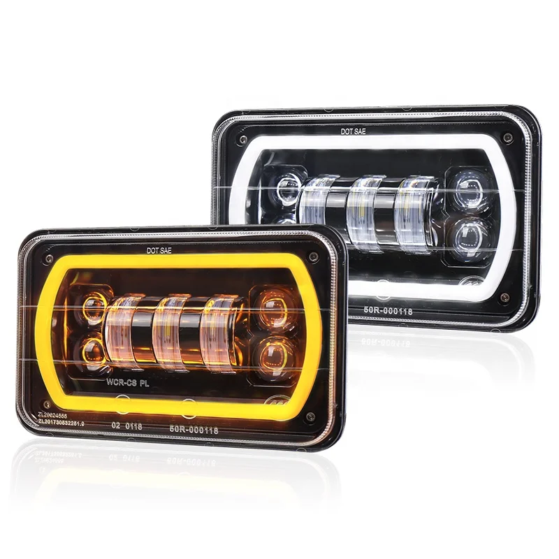 

Rectangle Sealed Beam  CREE LED Headlights Hi/Lo Beam H4651 H4652 H4656 replacement fit for 2a1 led headlight