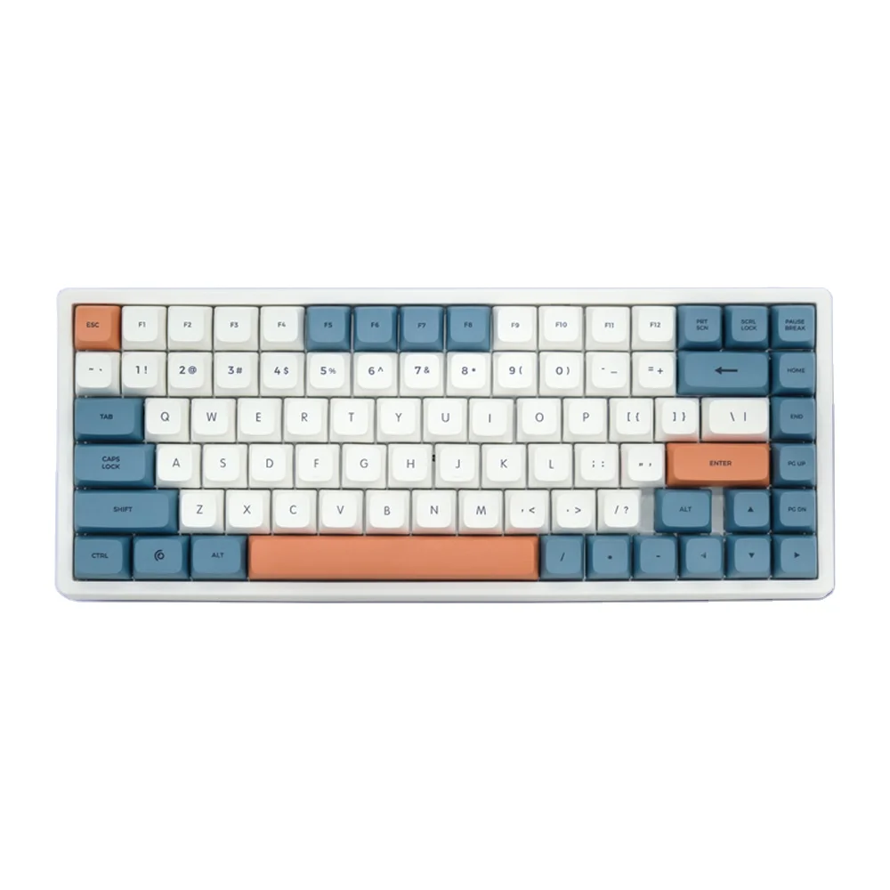 

2021 new design 60% CNC aluminum rgb mechanical gaming keyboards case, White/green/caffee