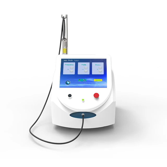 

980Nm Diode Laser For Physiotherapy nail Fungus And Vascular Removal lipolysis, Grey and blue