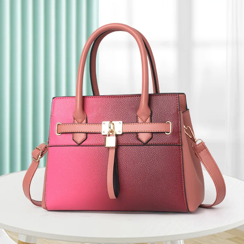 

wholesale Fashion pu leather crossbody women shoulder bags ladies gradient hand bags, 6colors