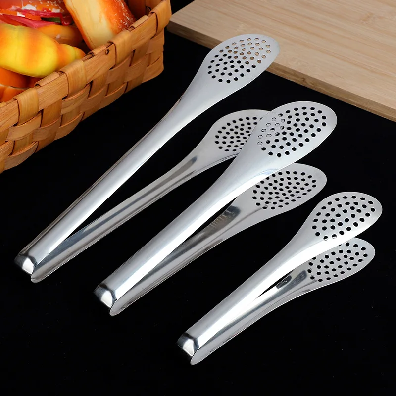 

7/9/12Inch Stainless steel BBQ Buffet Tongs, Silver