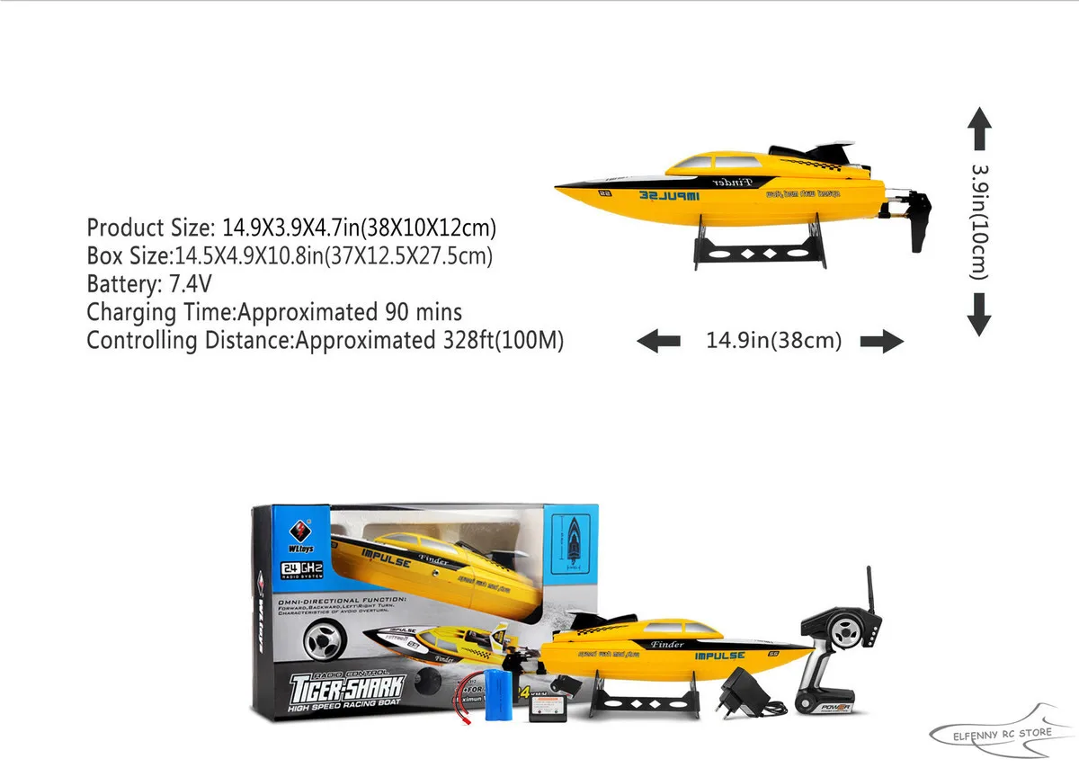 WLToys WL912 New 2.4G Radio Control RC Remote Control Speed RC Boat