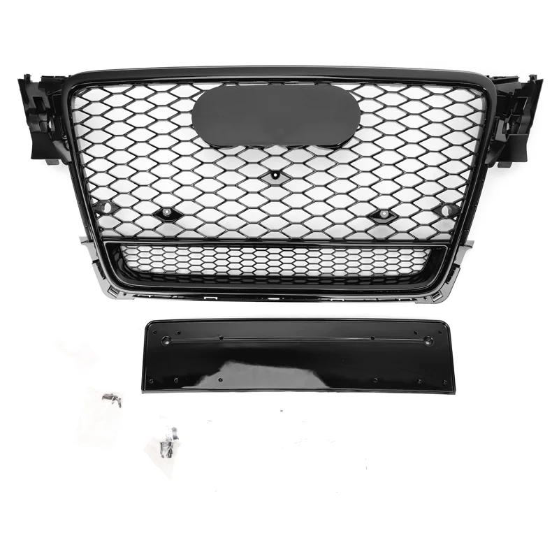 

For Audi A4 S4 B8 upgrade RS4 style bumper grille with Lower mesh 2008 2009 2010 2011