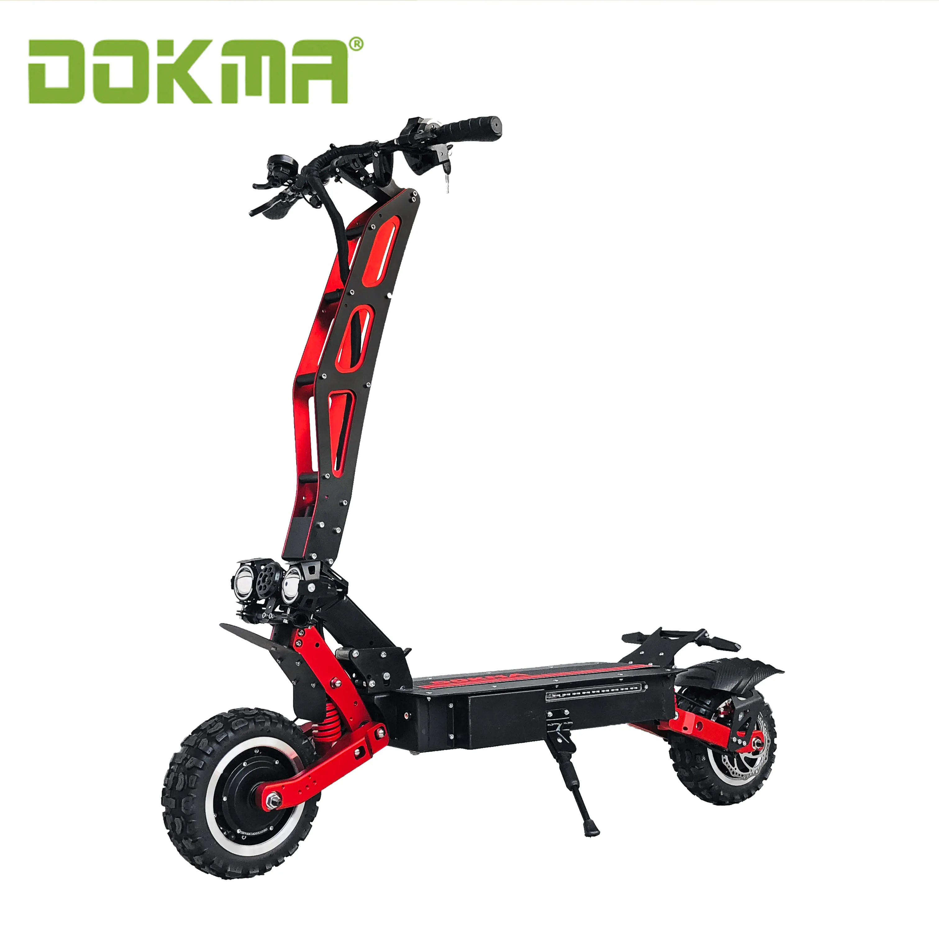 

Dokma foldable with high speed power moter 3000w electric scooter, Red and black