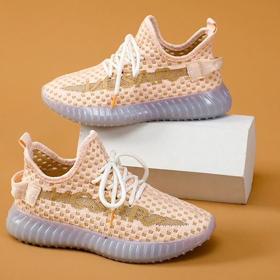 

New star reflective yezzy running shoes breathable wild trend women's fashion sneakers, White, black, pink, gray, daytime, black angel, phosphor
