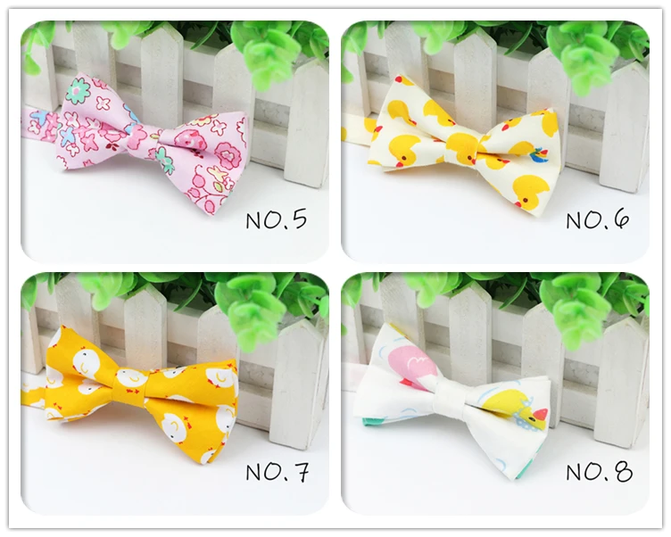 Bow Tie Tuxedo Butterfly Cotton Adjustable Bowtie for Mens cartoon cat animals Boys and Pets 
