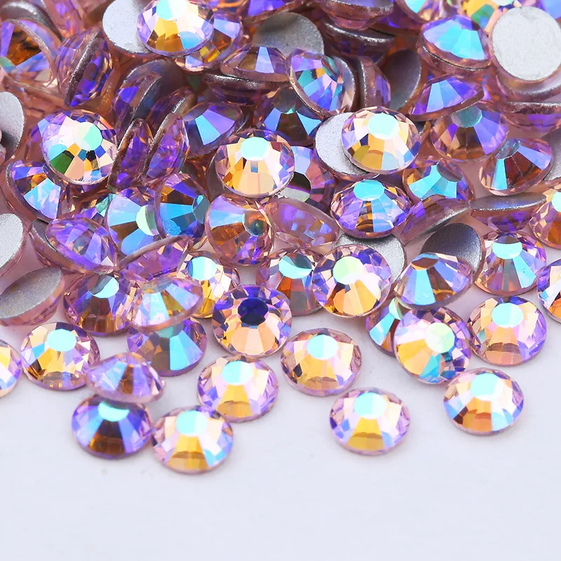 

Multi colors 1440PCS Stock sale ss3/ss5/ss7 Bling Topaz AB Non Hot Fix Glass Rhinestone For make up