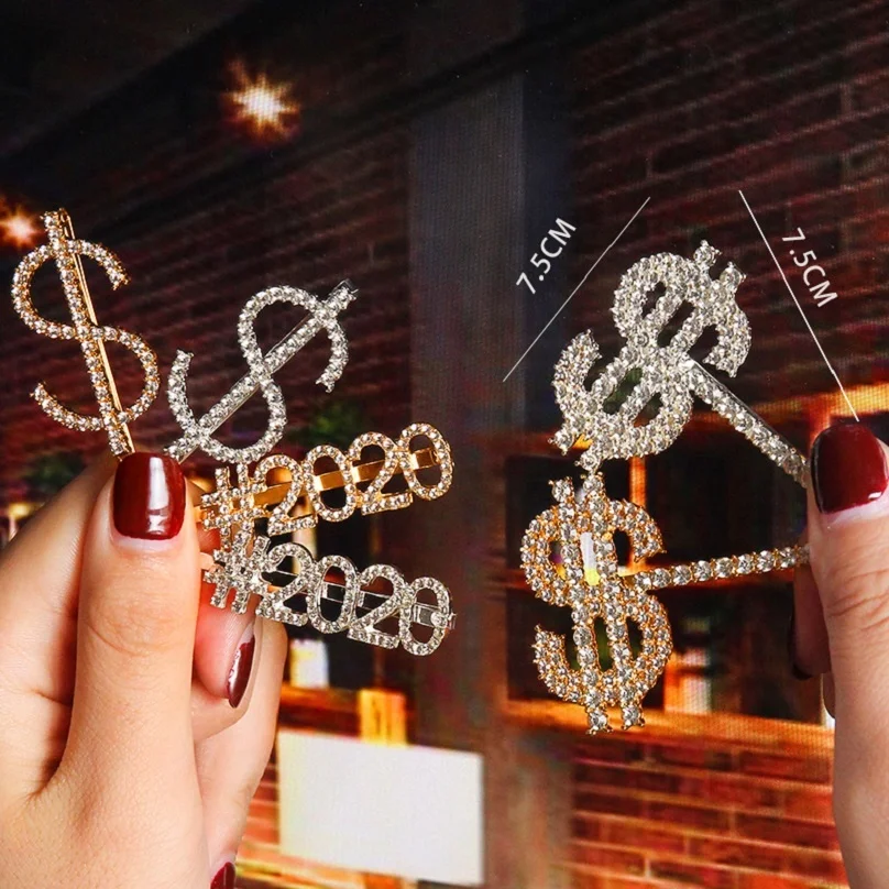 

Golden silver crystal girls custom rhinestone kids baby accessories accessory women girls designer pins hair clips jewelry