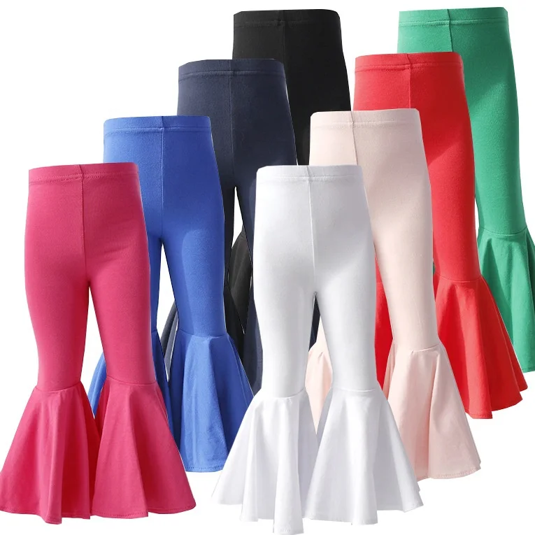 

Newest Children Pants Comfortable Fabric Breathable Kids Pants Baby Girl fashion Pants solid color trousers accept custom color, As picture