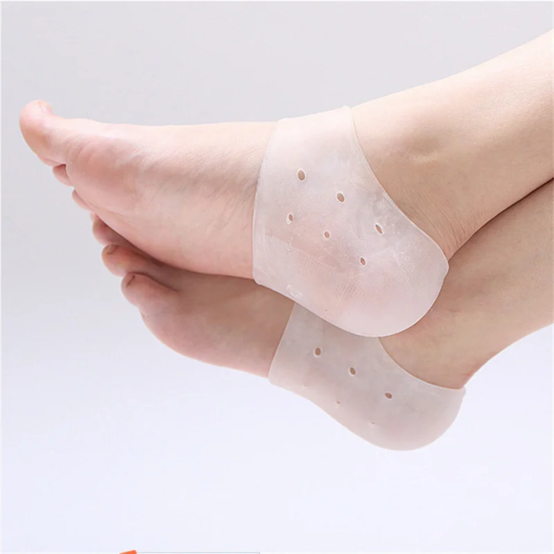 

Moisturizing foot silicone gel Anti dry foot care arch support sock protector heel protector, Skin/white