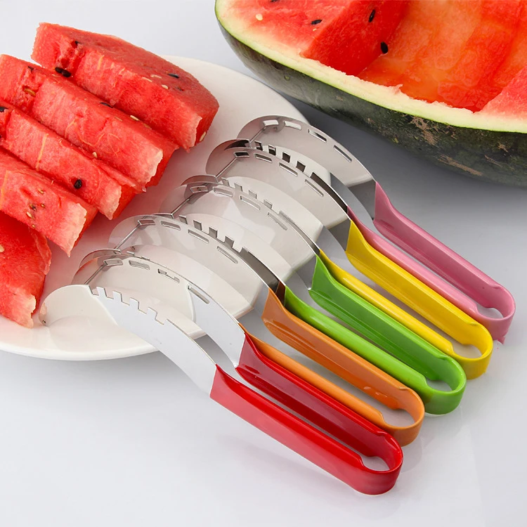 

BBA476 Colorful Fruit Slicing Tool Household Cantaloupe and Watermelon Cut Multifunctional Stainless Steel Watermelon Cutter, Green