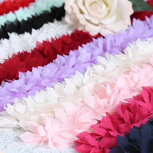 

Deepeel AP647 6cm DIY Sewing Garment Accessories Chiffon Yarn Fabric Lace 3D Flower Material Fabrics For Wedding Decoration