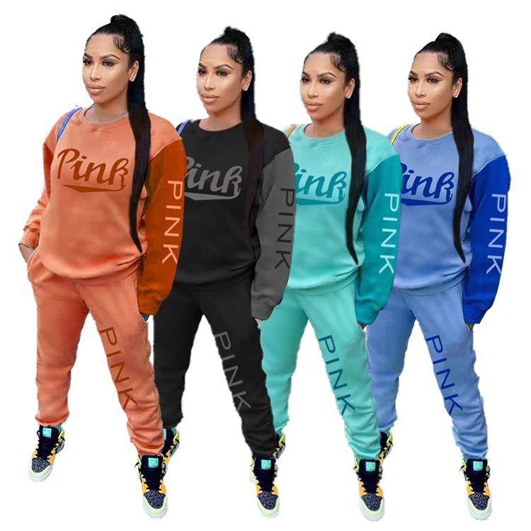 

Spot Product custom Logo two piece set women clothing Winter plus size track suits women 2020 two piece set women clothing