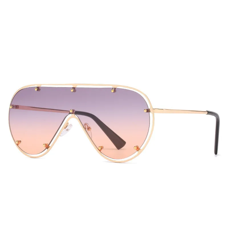 

Girls Pink Uv400 Wholsale Logo Square Frameless Oval for Women Sunglasses Custom