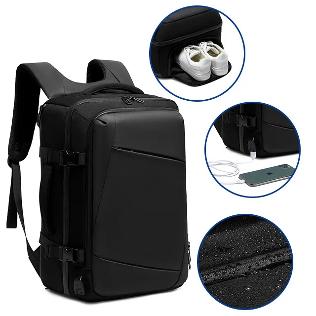 

Expandable 15.6 inch Laptop Backpacks Men Business Backpack Multifunctional Multi-layer Male Waterproof School Bag Mochila