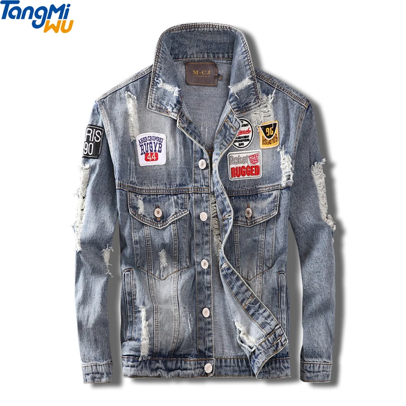 2021 Hot selling cotton washed distressed ripped jeans Jacket embroidery patch patchwork denim jacket men
2021 Hot selling cotton washed distressed ripped jeans Jacket embroidery patch patchwork denim jacket men