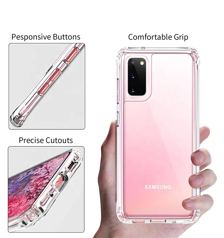 

For Samsung S20 Hard Acrylic Transparent Mobile Cover for Samsung S20 Pro Clear Case