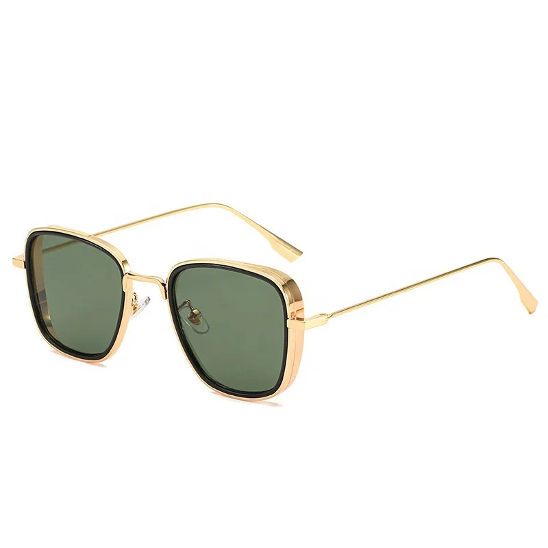 

Kabir Singh sun shades steampunk sunglasses popular movie explosion eyewear square driving metal glasses men gafas de sol