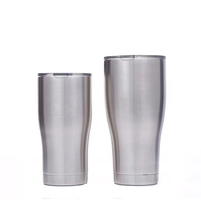 

China Supplier Wholesale Customized Colors and Logo 20oz 30oz 304 Stainless Steel Curve Blank Tumbler With Screwed Leak