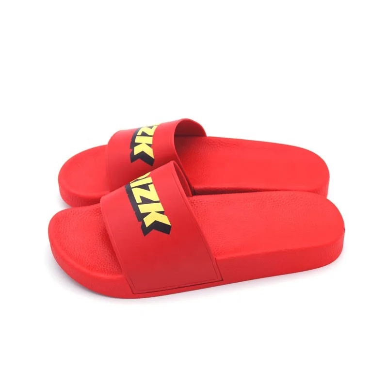
Joyfulway New Model Pu Women Slippers Shoes Comfortable Unisex Embossed or printing Custom Logo Slide Sandals 