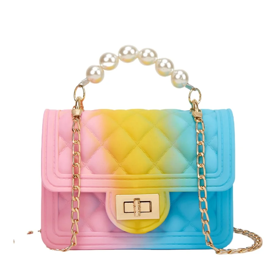 

One Shoulder Messenger new arrival candy color jelly chain package bag