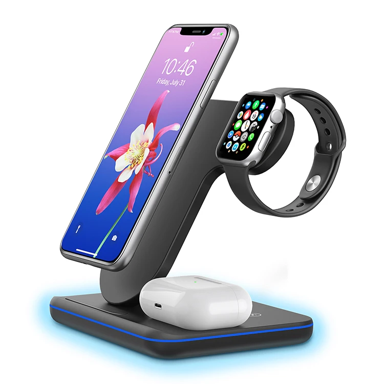 

Best Portable High Power 3 In 1 Wiress Charger Fast Wireless Charger