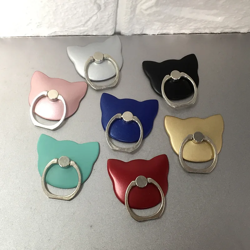 

Free Shipping Finger Ring Phone Holder Cat Shape Mobile Phone Socket Colorful Kickstand Cell Phone Ring Cute Ring holder