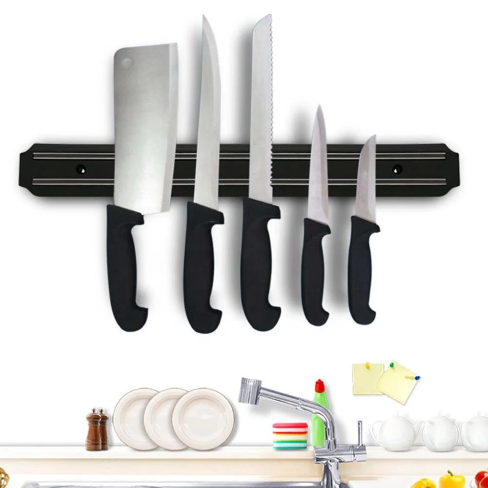 

Kitchen Utensils Cooker Tool Wall Mount Magnetic Knife Rack Shelf Storage Holder
