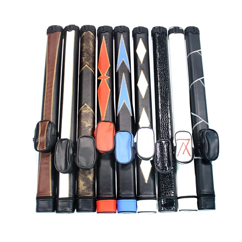 

Promotion Random Selection 1B*1S 2 Pieces Design PU Leather Billiard Pool Cue Case Bag