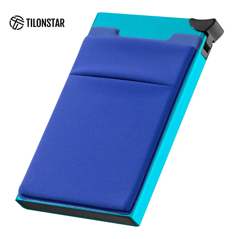 

New Arrival Phone Case With Clip Slim Card Holder Aluminum Pop Wallet RFID