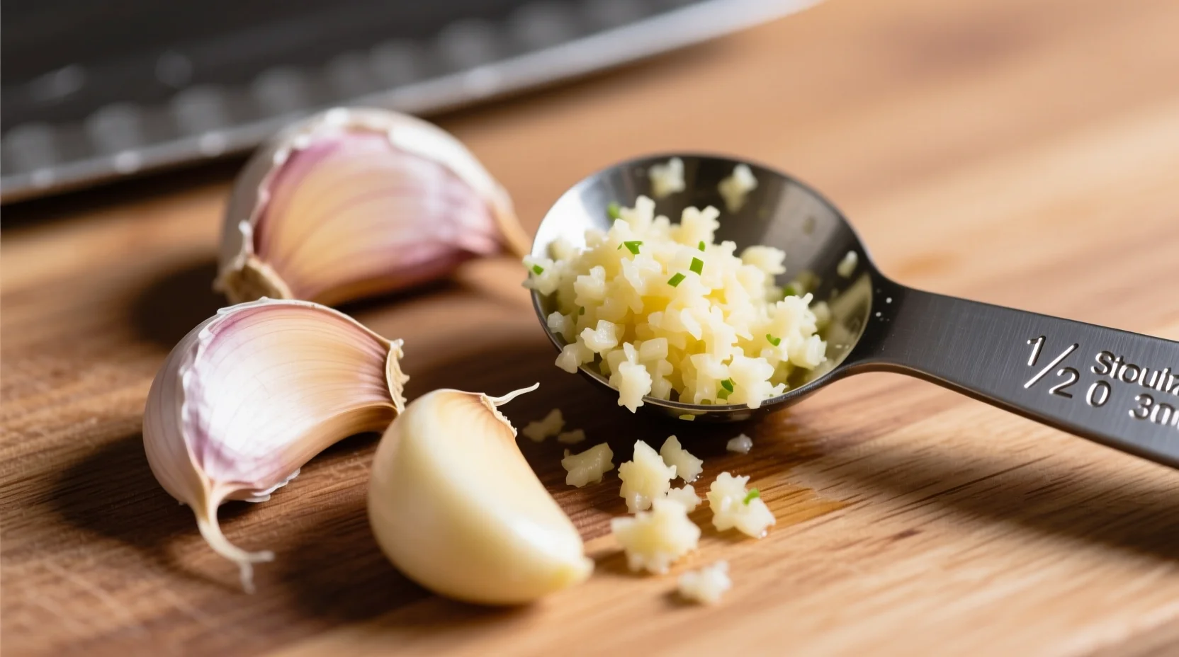4 cloves of garlic to minced exact teaspoon conversion