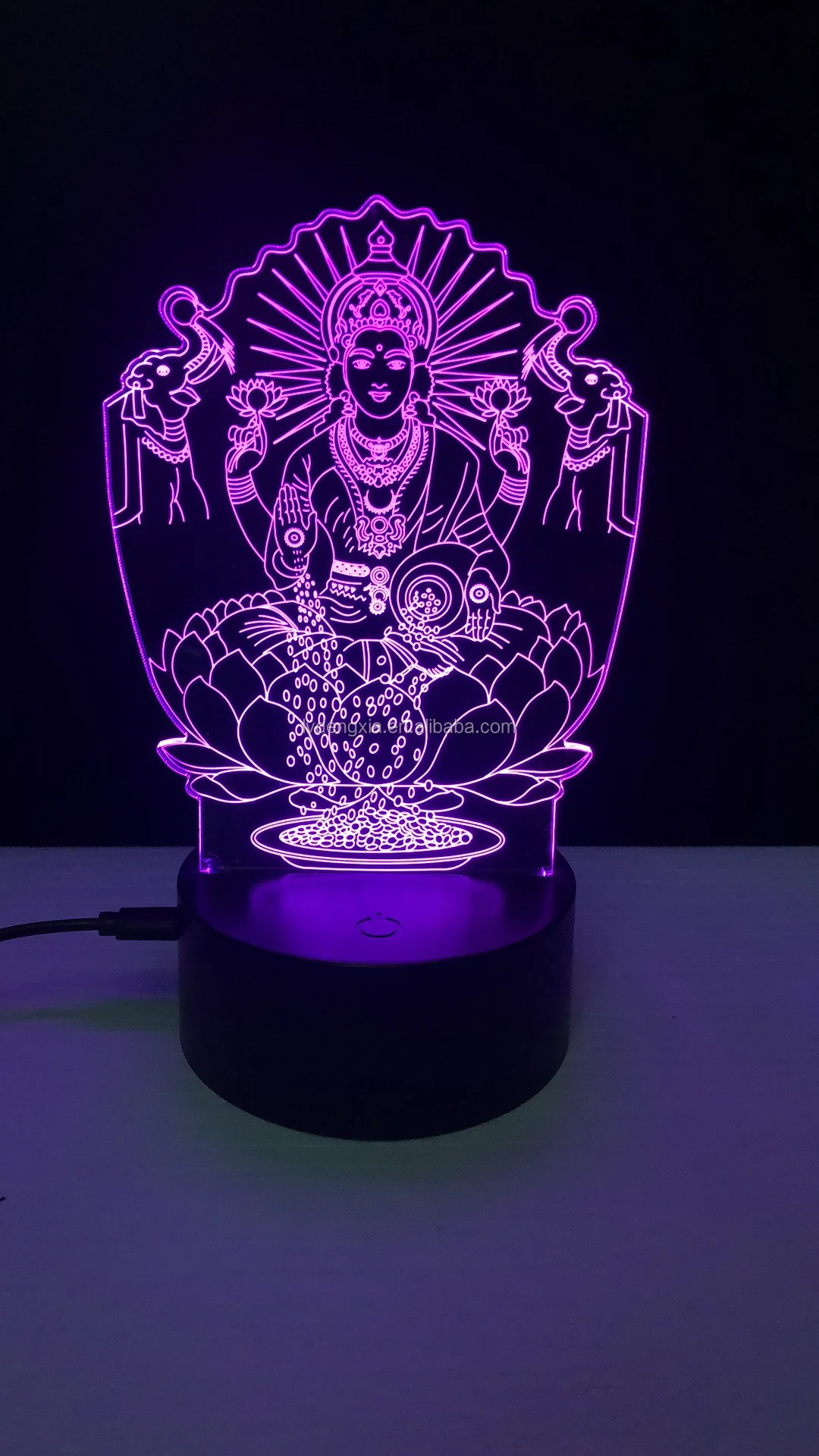 3D Buddha Night Light Lamp 7 Cambiamento di Colore LED USB Touch Table Gift Kids Toys Decor Decorazioni di Natale Regalo di San Valentino Regalo di Compleanno 