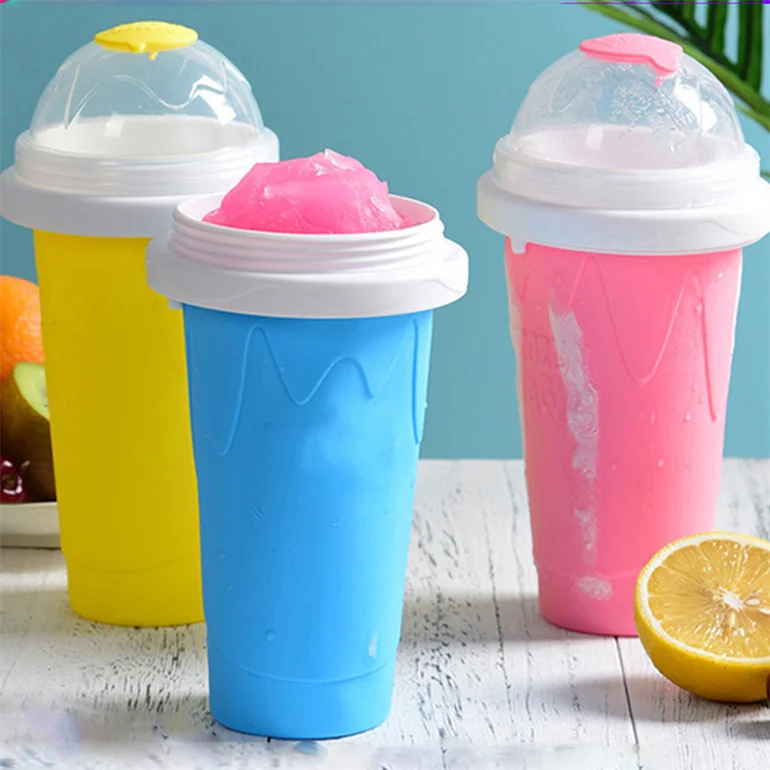 

Eco Friendly TIK TOK Quick Frozen Magic Slushy Maker Cup Ice Cream Slushy Maker Silicone Cup