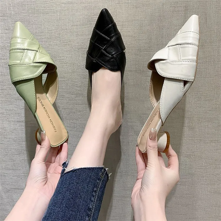 

New Arrival Women's Shoes Fashion Casual Pointed Toe Slippers Outdoor Comfort Flats Shoes For Ladies, Different colors and support to customized