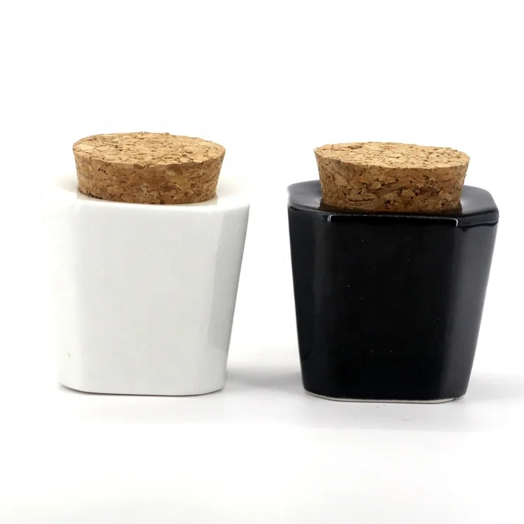 
Nail Art Can Acrylic Nails Dappen Dish Deramic Cup Square White and Black 