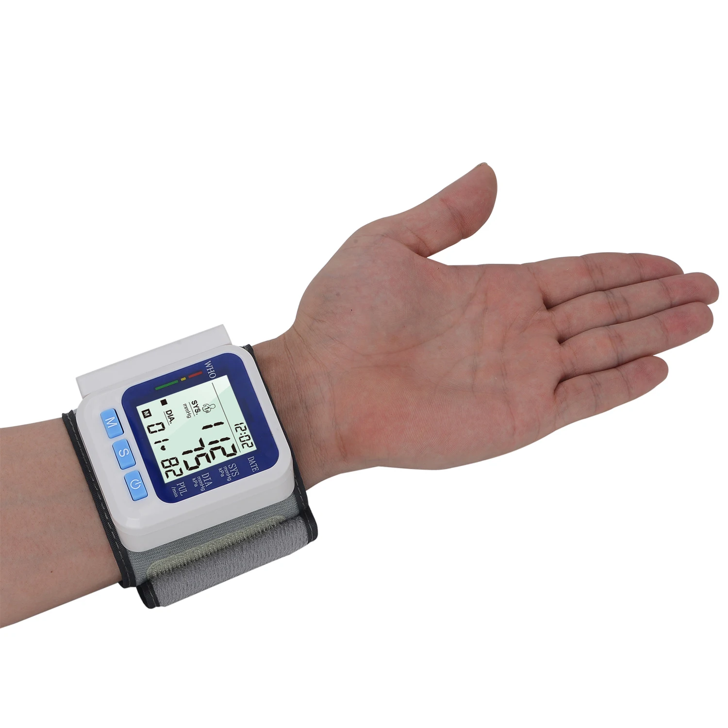 Szkia Automatic Digital Wrist Watch A Blood Pressure Monitor Sphygmomanometer With Heart Rate