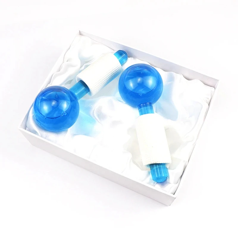 

new product 2020 popular wholesale cooling ice facial beauty globes spa ice glass globes cold cryo freeze mini ice globes ball