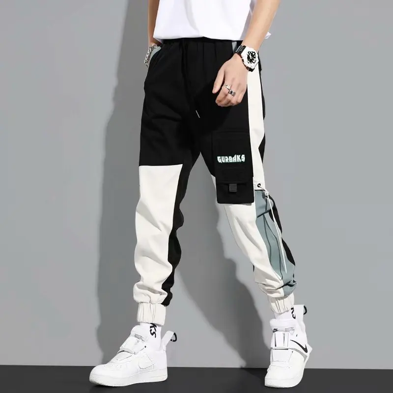 

Spring Jogger Pants Cargo Pants Plus Size Men'S Trendy Brand Loose Trousers Casual Trousers Men Sweatpants, Black,blue