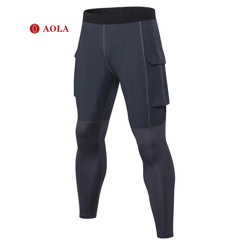 

AOLA Compression Workout Mens 2020 New Gym Leggings Private Label Joggers Men Fitness Pants, Picture shows