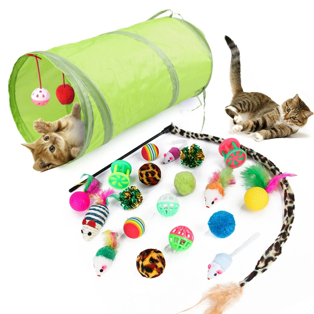 

Amazon Hot Selling Cat Toy Set Cat toys Variety Pack 21 Pieces
